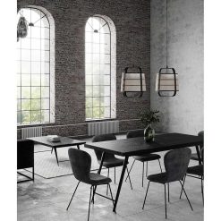 Pomax Tables | Ohio - Table A Diner - Bois De Mangier / Metal - L 185 X W 86 X H 76 Cm - Noir