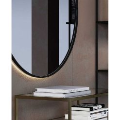 Pomax Miroirs | Palace - Miroir - Metal - Dia 90 X H 3 Cm - Noir