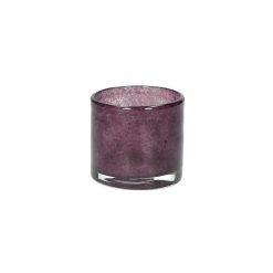 Pomax Photophores / T-Lights | Sklo - Photophore - Verre - Dia 6 X H 6 Cm - Aubergine