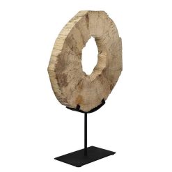 Pomax Objets De Decoration | Avilla - Objet Deco - Bois / Metal - L 25 X W 10,3 X H 42,5 Cm - Naturel