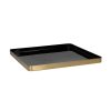 Pomax Concepts Modulaires | Flex - Plateau S - Email - Metal - L 33 X W 33 X H 2 Cm - Noir