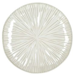 Pomax Vaisselle | Mysa - Assiette Plate - Porcelaine - Dia 26,2 X H 2,6 Cm - Blanc