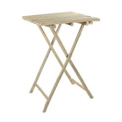 Pomax Tables | Havana - Table Haute - Bois De Teck - L 70 X W 70 X H 105 Cm - Naturel