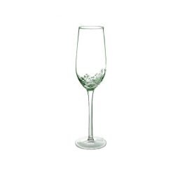 Pomax Verres | Bubble - Flute A Champagne - Verre - Dia 5 X H 25 Cm - Vert Pale