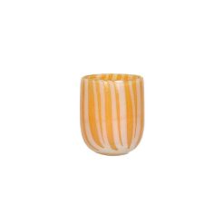 Pomax Photophores / T-Lights | Cannes - Vase/Photophore - Verre - Dia 9 X H 11 Cm - Jaune