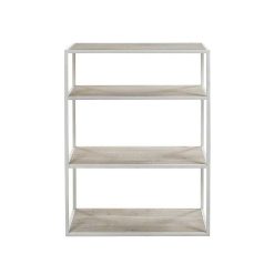 Pomax Etageres | Eszential - Etagere - Metal / Bois De Sapin - L 60 X W 30 X H 80 Cm - Naturel/Blanc