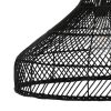 Pomax Suspensions | Linea - Lampe Suspendue - Rotin - Dia 50 X H 30 Cm - Noir