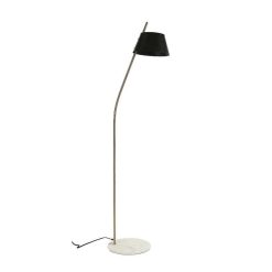 Pomax Lampadaires | Kukui - Lampadaire - Metal / Marbre - L 26 X W 42 X H 150 Cm - Noir