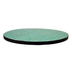 Pomax Concepts Modulaires | Zellix - Dessus De Table - Zelliges Marocaines - Dia 55 X H 2 Cm - Aqua