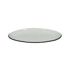 Pomax Vaisselle | Basil - Assiette A Dessert - Porcelaine - Dia 21 Cm - Blanc