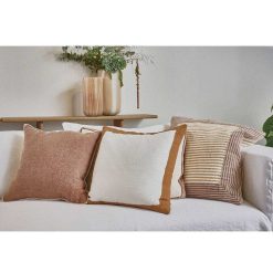 Pomax Coussins | Saint-Tropez - Coussin - Lin - L 50 X W 50 Cm - Rouille