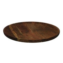 Pomax Plateaux | Carvy - Plateau - Bois D'Acacia - Dia 56 X H 2,5 Cm - Rouille