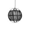 Pomax Suspensions | Mekong - Lampe Suspendue - Bambou - Dia 46,5 X H 47 Cm - Noir