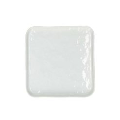 Pomax Vaisselle | Porcelino Square - Assiette A Dessert - Porcelaine - L 20 X W 20 X H 1,6 Cm - Blanc