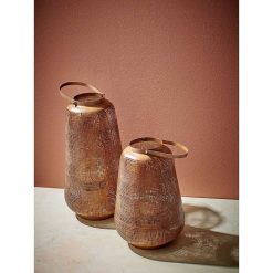 Pomax Lanternes | Amani - Lanterne - Metal - Dia 25 X H 35 Cm - Rouille