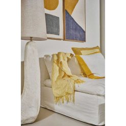 Pomax Coussins | Saint-Tropez - Coussin - Lin / Coton - L 60 X W 60 Cm - Jaune