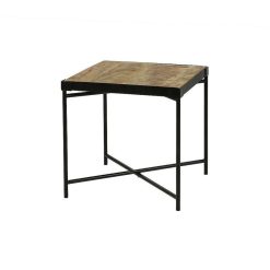 Pomax Concepts Modulaires | Matteo - Dessus De Table - Bois De Mangier / Metal - L 40 X W 40 X H 3 Cm - Naturel