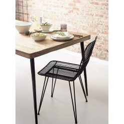 Pomax Chaises De Bar | Ombra - Chaise De Bar - Metal - L 40 X W 42 X H 90 Cm - Noir