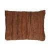 Pomax Coussins | Raw - Coussin - Cuir Recycle / Tissues Recyclees - L 60 X W 40 Cm - Cognac