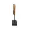 Pomax Objets De Decoration | Olarra - Objet Deco - Bois De Paulownia / Metal - L 50 X W 9 X H 40 Cm - Naturel