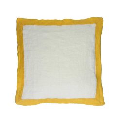 Pomax Coussins | Saint-Tropez - Coussin - Lin - L 50 X W 50 Cm - Jaune