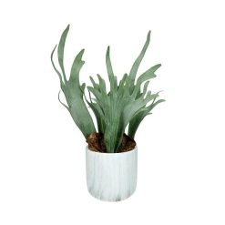 Pomax Plantes | Marmura - Plante Artificielle - Synthetique / Ciment - Dia 12 X H 40 Cm - Vert