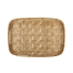 Pomax Plateaux | Osaka - Set/2 Plateaus - Rotin / Bambou - L 40/45 X W 26/30 X H 8/8 Cm - Naturel