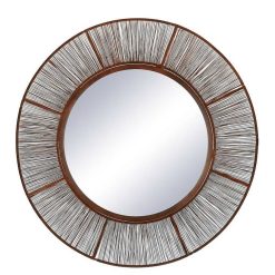 Pomax Miroirs | Lara - Miroir - Metal - Dia 80 Cm - Rouille