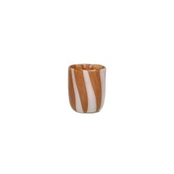 Pomax Photophores / T-Lights | Cannes - Vase/Photophore - Verre - Dia 7 X H 8 Cm - Ambre