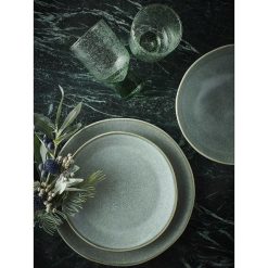 Pomax Vaisselle | Neboa - Assiette Plate - Gres - Dia 26,8 X H 2,5 Cm - Gris Bleu