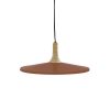 Pomax Suspensions | Brampton - Lampe Suspendue - Metal / Bois De Manguier - Dia 40 X H 13 Cm - Cannelle