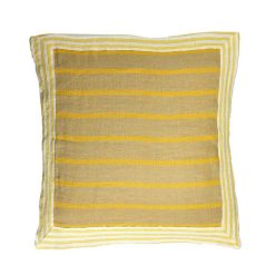 Pomax Coussins | Saint-Tropez - Coussin - Lin / Coton - L 50 X W 50 Cm - Jaune