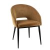 Pomax Chaises | Syrah - Chaise - Velours / Metal - L 59,5 X W 55 X H 79 Cm - Caramel