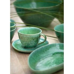 Pomax Vaisselle | Treille - Mug - Gres - Dia 10,5 X H 7 Cm - Vert