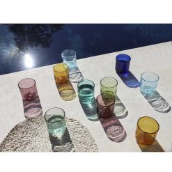 Pomax Verres | Vico - Gobelet - Verre - Dia 8 X H 8,2 Cm - Olive