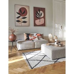 Pomax Canapes | Otis - Pouf - Tissu - L 90 X W 90 X H 41,5 Cm - Beige