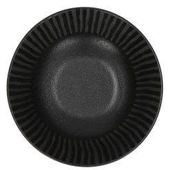 Pomax Vaisselle | Nyakim - Bol A Pates - Porcelaine - Dia 23 X H 9,5 Cm - Noir