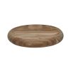 Pomax Saladiers / Plats A Servir | Riga - Plat - Bois D'Acacia - Dia 20 X H 3 Cm - Naturel