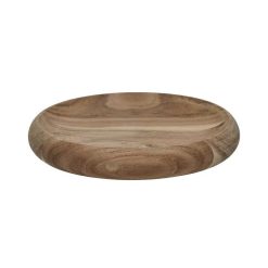 Pomax Saladiers / Plats A Servir | Riga - Plat - Bois D'Acacia - Dia 20 X H 3 Cm - Naturel