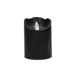 Pomax Bougies Led | Led Candle - Bougie Led A/Minuteur - Synthetique - Dia 7 X H 10 Cm - Noir