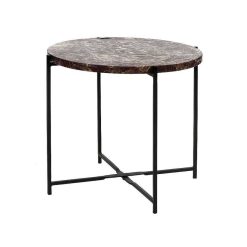 Pomax Concepts Modulaires | Carrara - Dessus De Table - Marbre - Dia 55 X H 1,5 Cm - Rouge