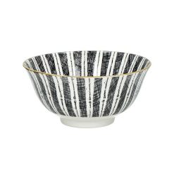 Pomax Vaisselle | Alto - Bol A Soupe - Porcelaine - Dia 15,5 X H 7 Cm - Noir/Blanc