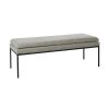 Pomax Bancs | Gallet - Banc - Polyester / Metal - L 122 X W 46 X H 43 Cm - Gris