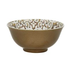 Pomax Vaisselle | Gazelle - Bol A Soupe - Porcelaine - Dia 15 X H 7 Cm - Bronze