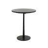 Pomax Tables | Bistro - Table Apero - Marbre / Metal - Dia 50 X H 60 Cm - Noir