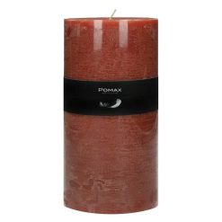 Pomax Bougies | Candle - Bougie - Cire De Paraffine - Dia 10 X H 20 Cm - Terracotta