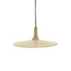 Pomax Suspensions | Brampton - Lampe Suspendue - Metal / Bois De Manguier - Dia 40 X H 13 Cm - Latte