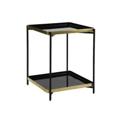 Pomax Concepts Modulaires | Flex - Plateau M - Email - Metal - L 40 X W 40 X H 2 Cm - Noir