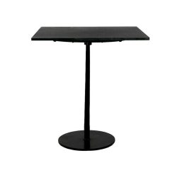 Pomax Tables | Bistro - Table A Diner - Marbre / Metal - L 70 X W 70 X H 76 Cm - Noir