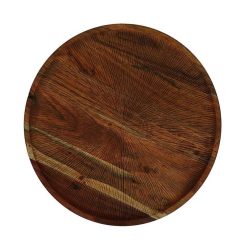 Pomax Plateaux | Carvy - Plateau - Bois D'Acacia - Dia 46 X H 2,5 Cm - Rouille